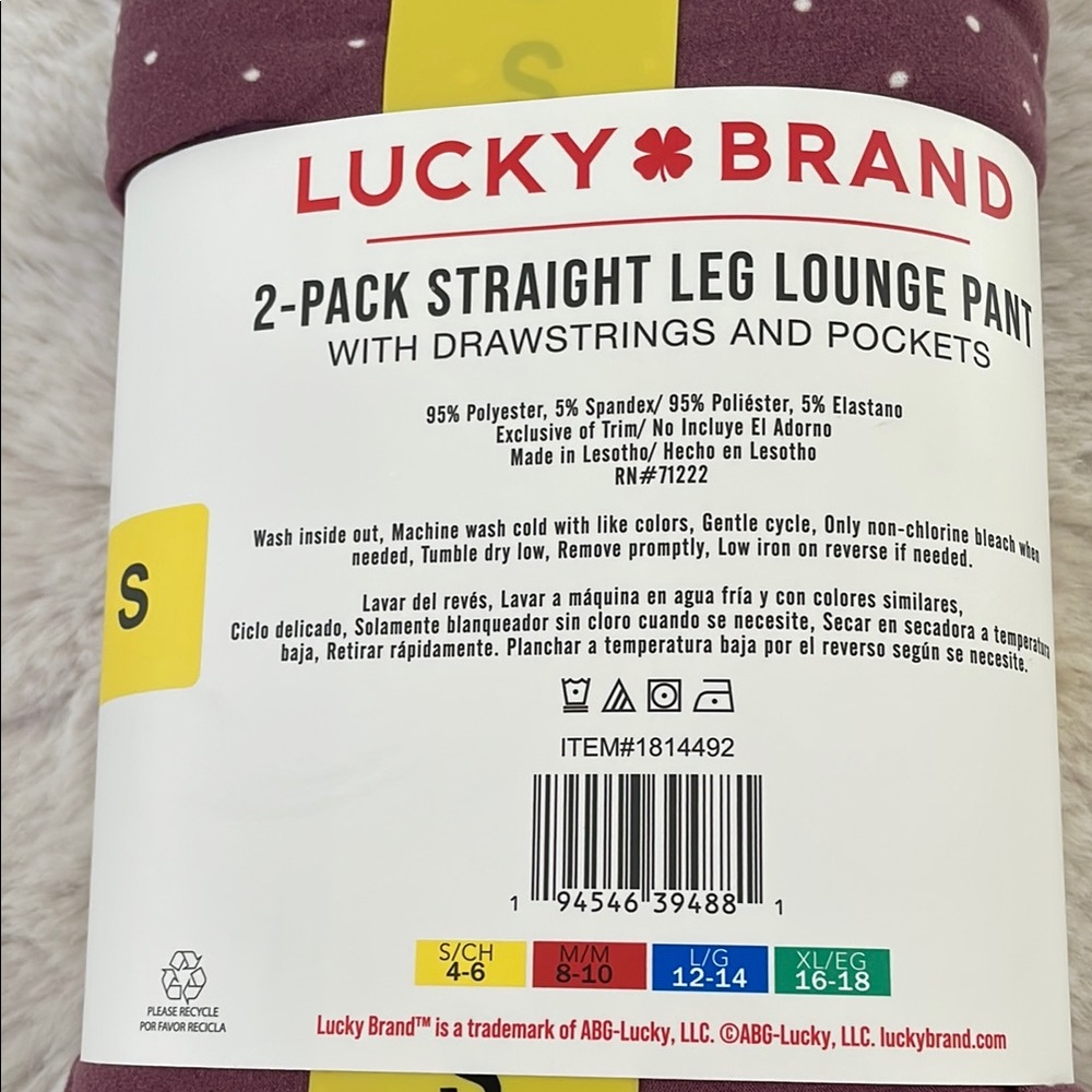 ♥️Lucky Brand♥️Lounge Pants 2-Pack Size (Small) - Picture 2 of 8